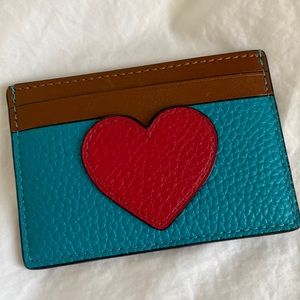 NWT Coach Heart Card Case